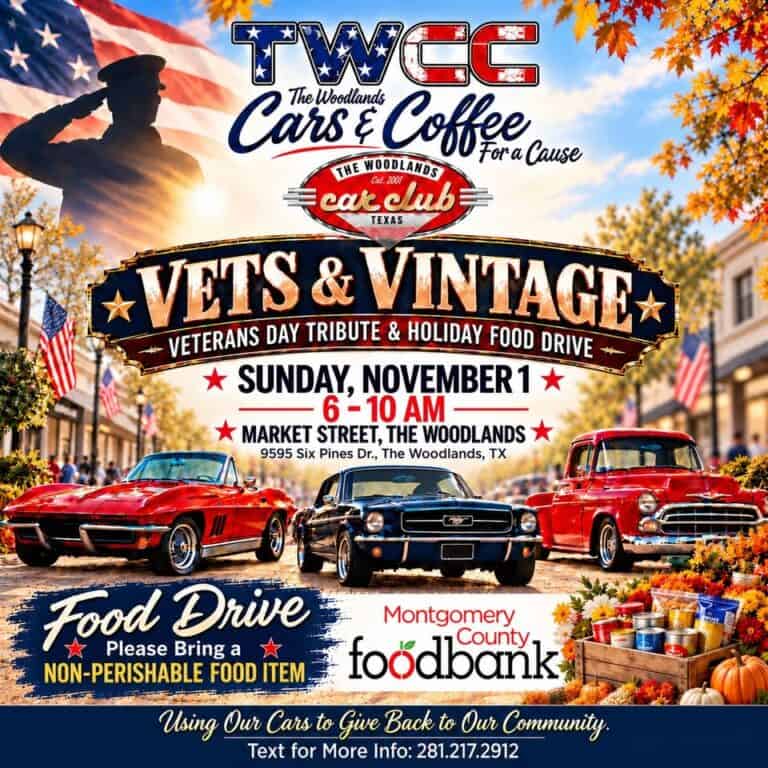 Vets & Vintage — The Woodlands Car Club car show in The Woodlands, TX