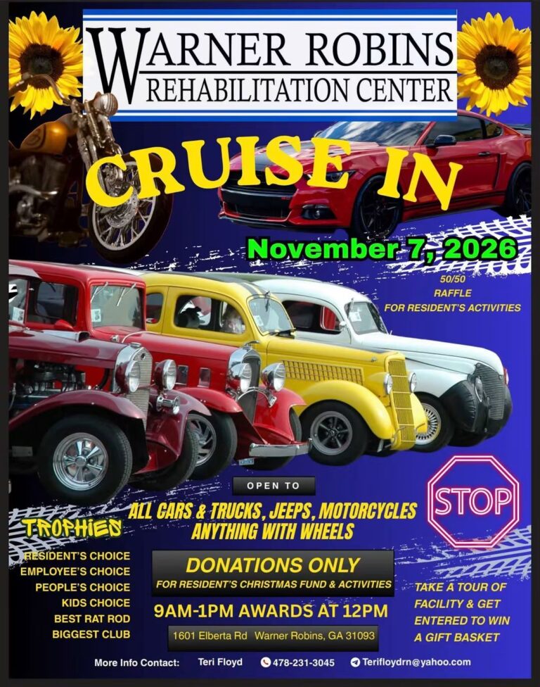 Warner Robins Rehabilitation Center Cruise-In car show in Warner Robins, GA