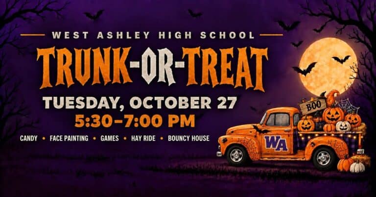 West Ashley High School Trunk-or-Treat car show in Charleston, SC