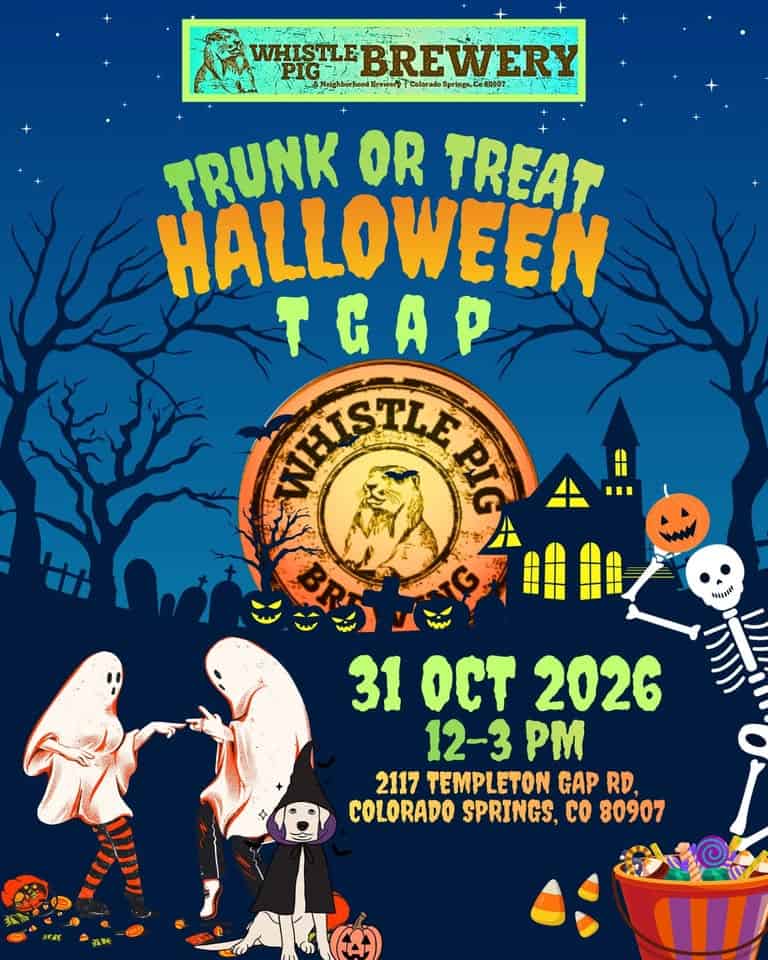 Whistle Pig Brewing TGAP Trunk Or Treat Halloween car show in Colorado Springs, CO