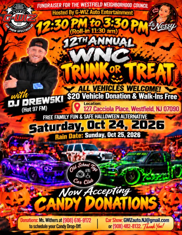 WNC Trunk Or Treat event at Westfield Neighborhood Council in Westfield, NJ