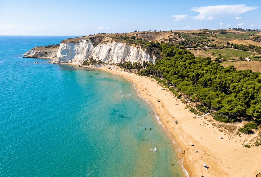 Photo from above the beach of Heraclea Minoa