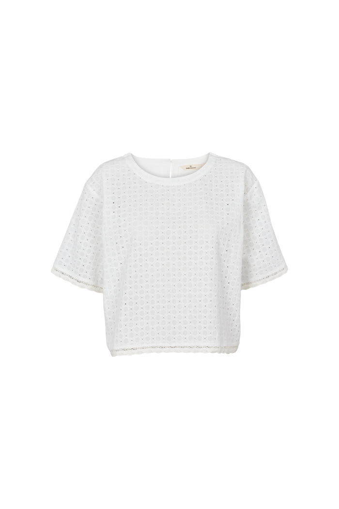Adie Crop Tee – Bright White   – 100% Cotton (Organic GOTS) – T-shirts