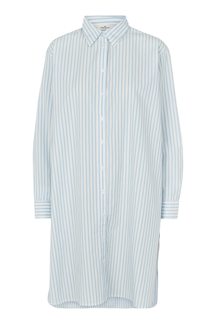 Aya Dress – Birch / Alaskan blue   – 100% Cotton (Organic GOTS) – Kjoler