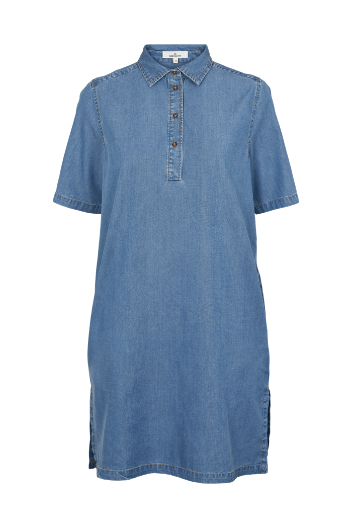 Bine Polo Dress – Light Blue   – 66% Tencel (Certified),  % Cotton (Organic) – Kjoler