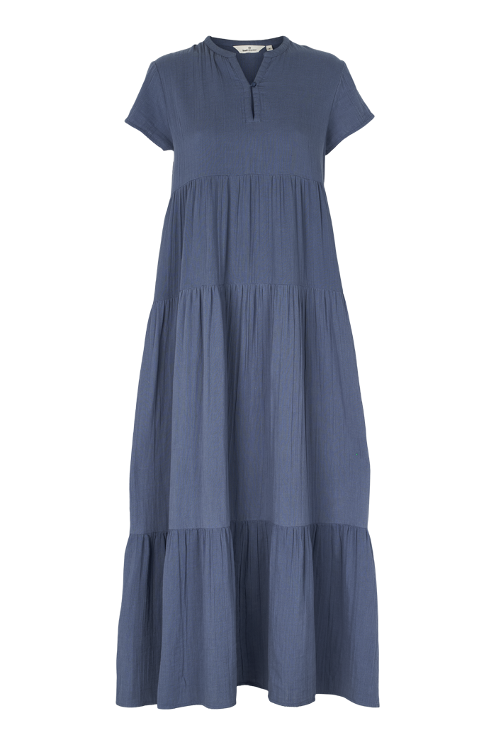Ember Layered Dress – Vintage Indigo   – 100% Cotton (Organic GOTS) – Kjoler