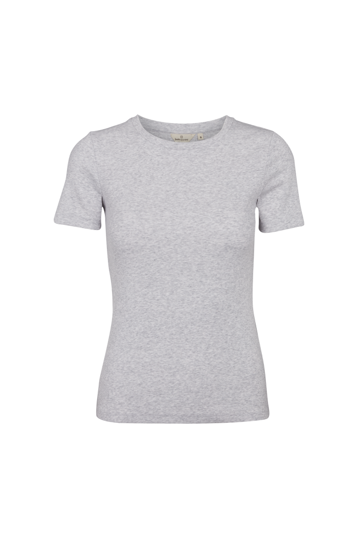 Ludmilla O-Neck – Light Grey Mel.   – 96% Cotton (Organic), 4% Elastane – T-shirts
