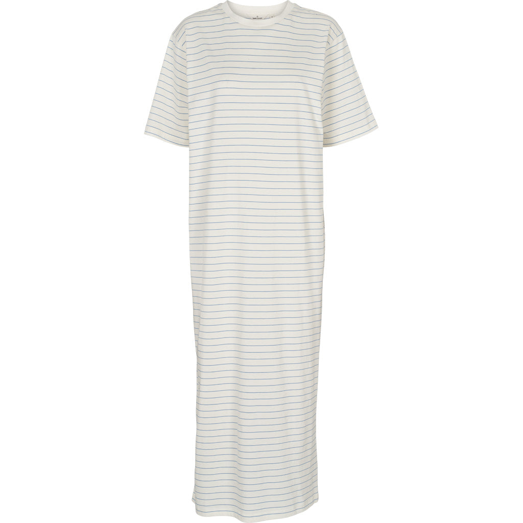 Raja Striped Dress – Quiet harbor / Whisper white   – 100% Cotton (Organic GOTS) – Kjoler