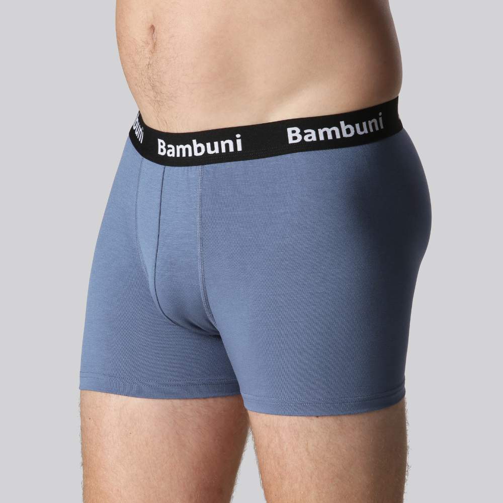 Bambus underbukser i støvet blå til mænd Bambus underbukser i støvet blå til mænd