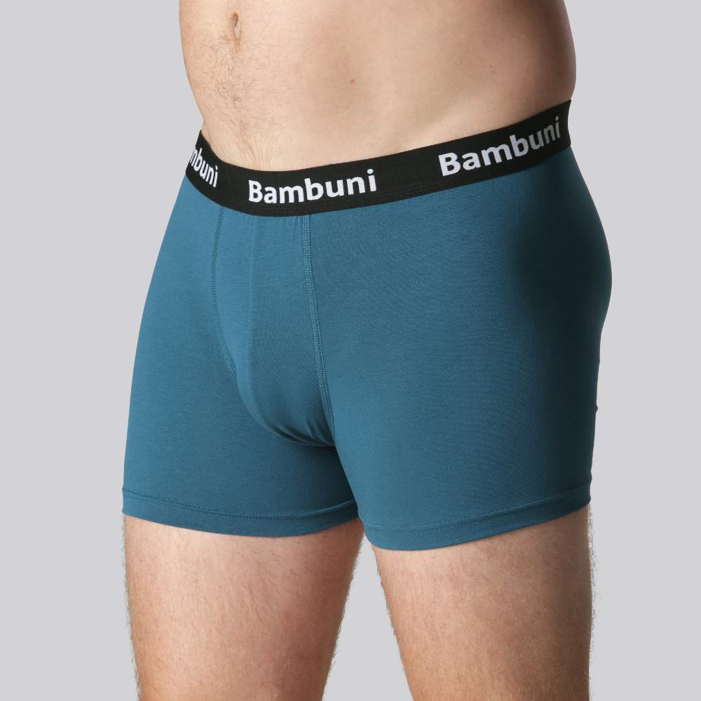 Bambus underbukser i azurblå til mænd