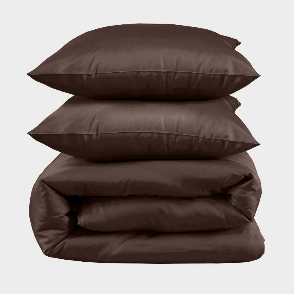 Bambus kingsize sengetøj i kastanje 240×220 Bambus kingsize sengetøj i kastanje 240×220