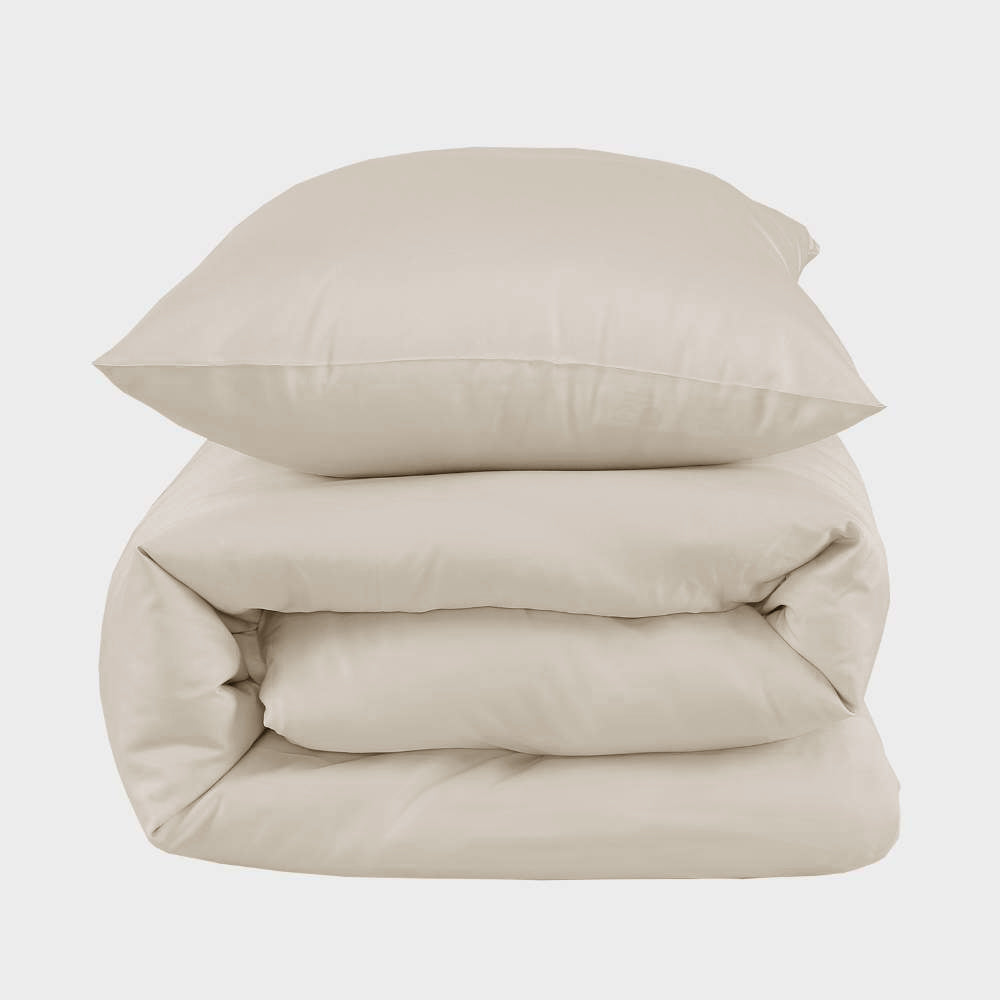 Bambus sengetøj beige 140×220