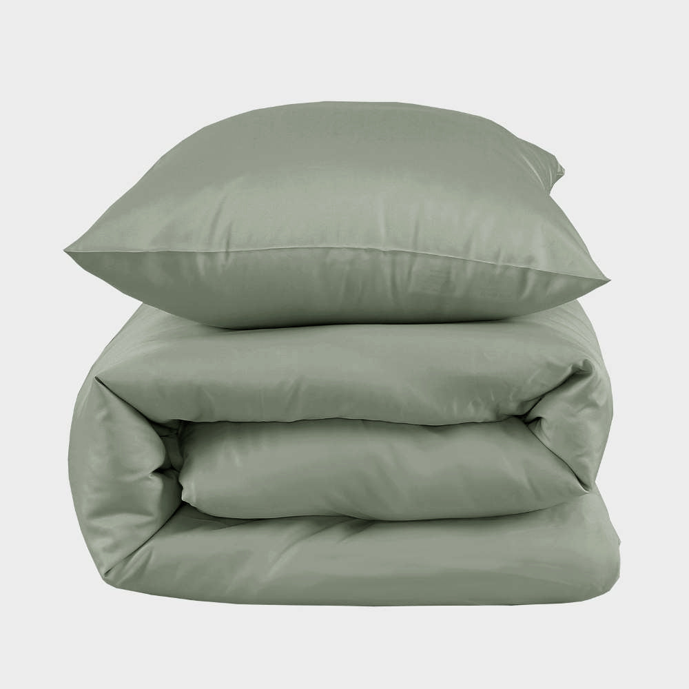 Bambus sengetøj oliven 140×220