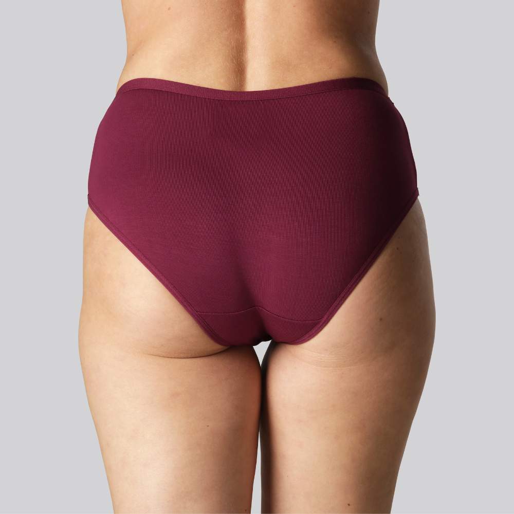 Bambus tai trusse i bordeaux til kvinder Bambus tai trusse i bordeaux til kvinder