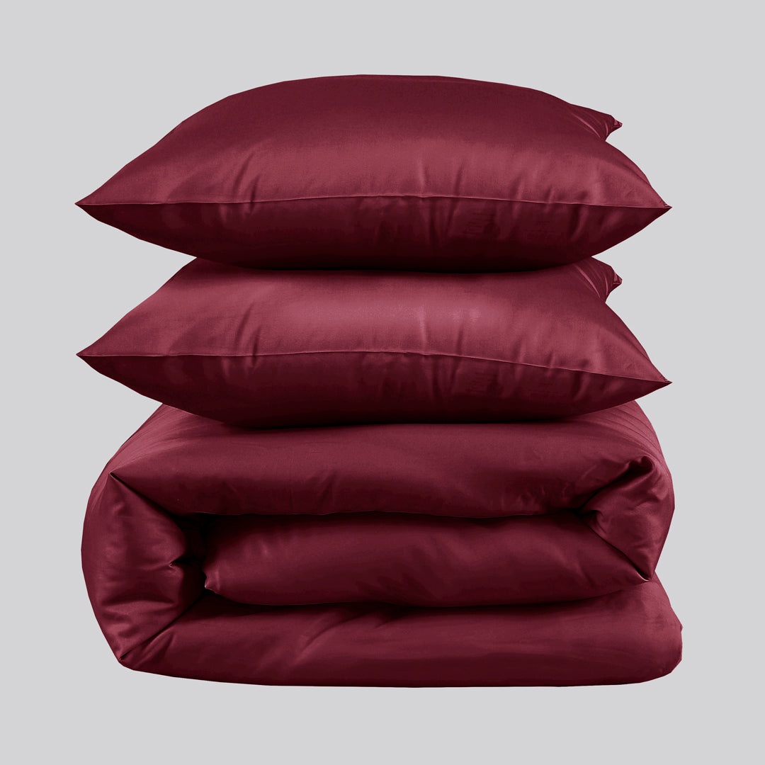 Bambus sengetøj bordeaux 240×220