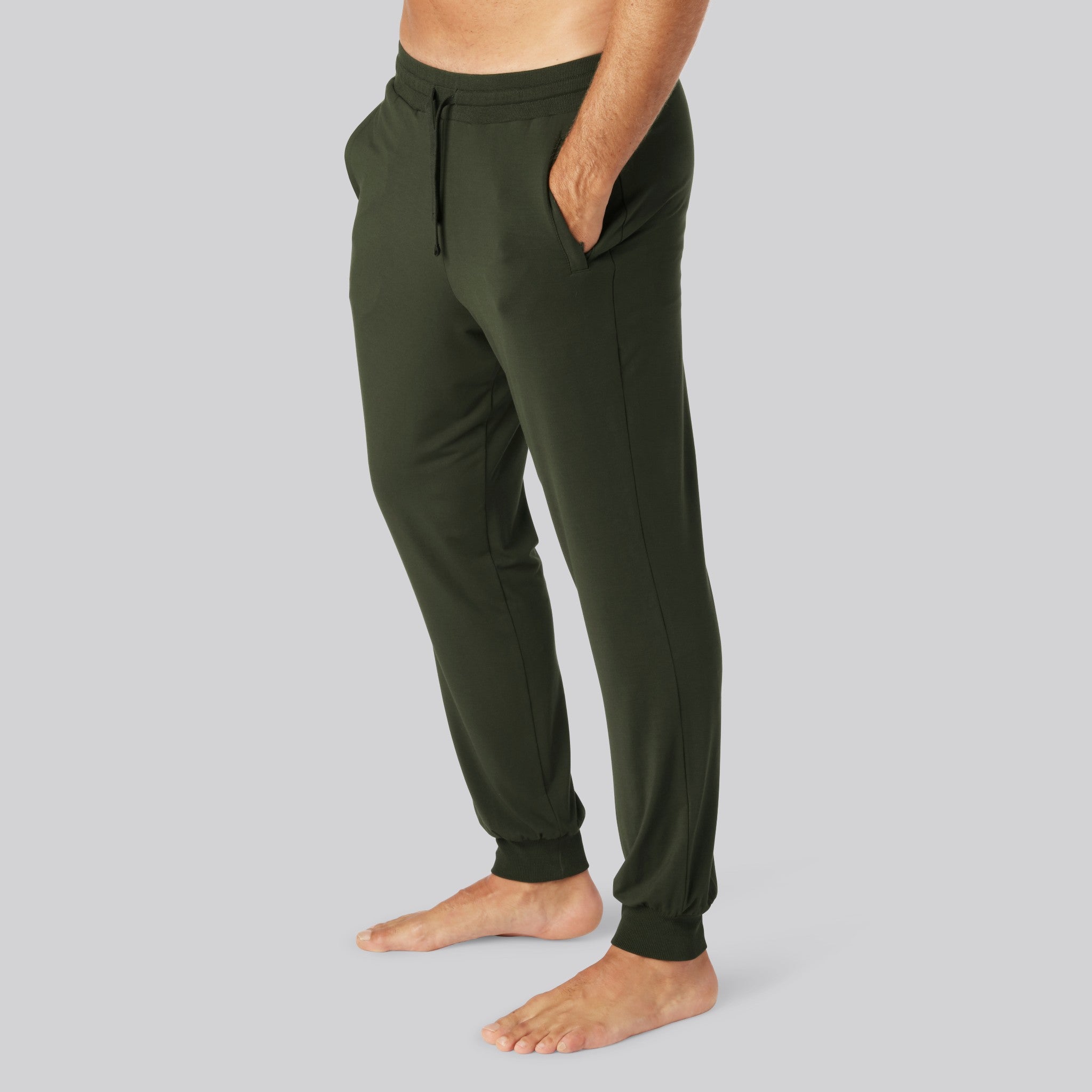 Bambus joggingbukser i grøn til mænd Bambus joggingbukser i grøn til mænd