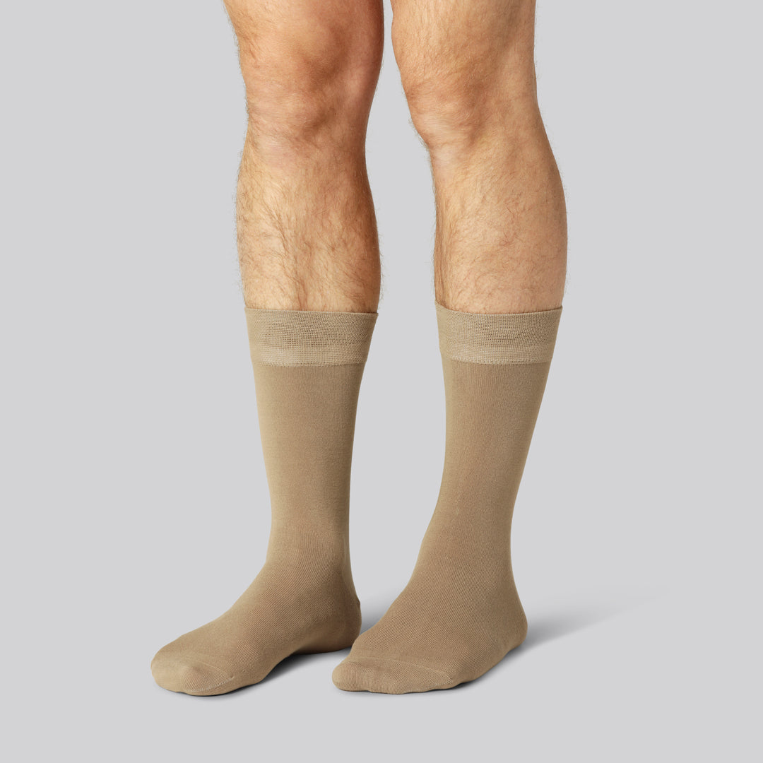 Bambus strømper i beige til mænd Bambus strømper i beige til mænd