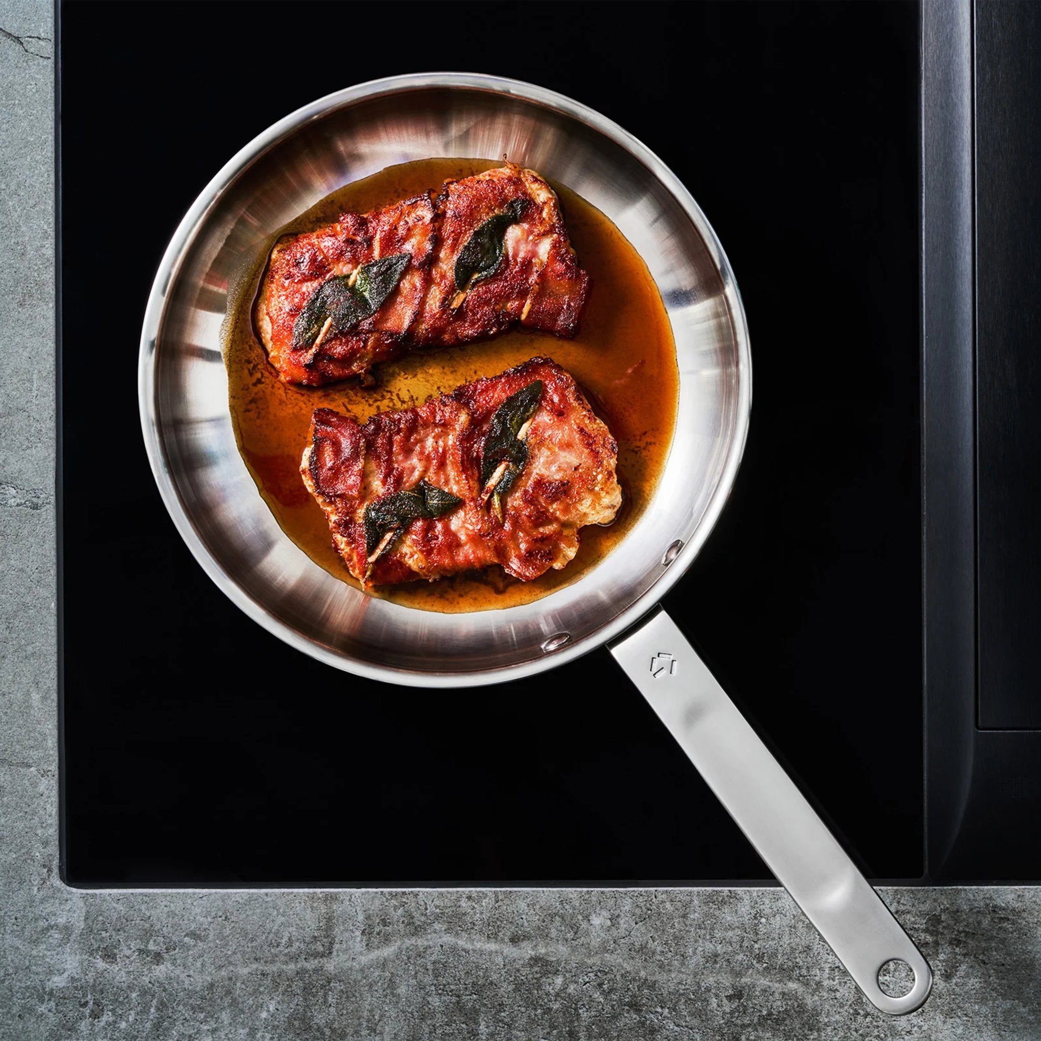 Stegepande i Rustfrit Stål – 5-Ply – 24 Cm – Gastrotools