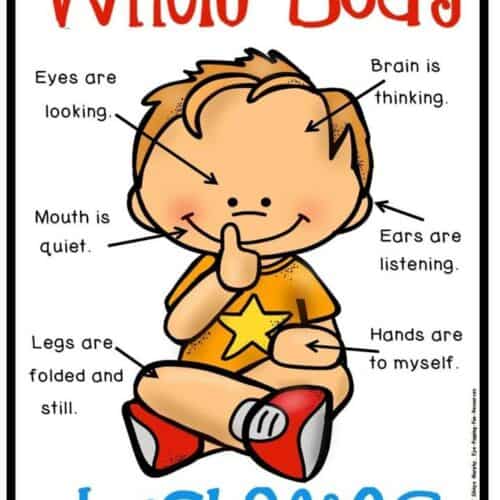 Whole Body Listening Worksheet