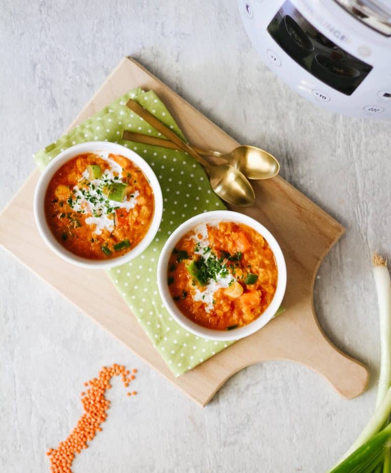 Rote Linsen Suppe aus dem Reiskocher-10