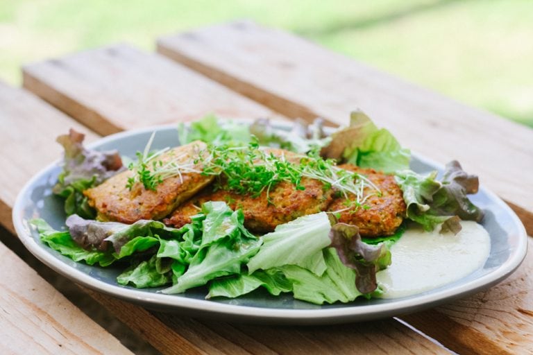 Bild vom Rezept: Vegane Zucchini-Süßkartoffel-Laibchen