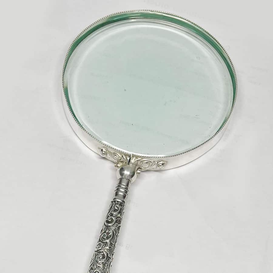 Original German Silver Victorian Magnifying Glass Clyde on 4th