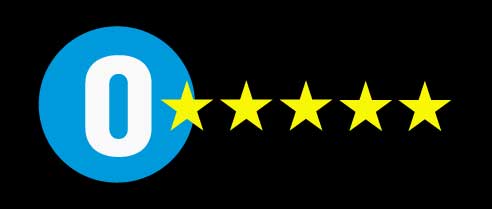 Blue circle with a white C with five golden stars