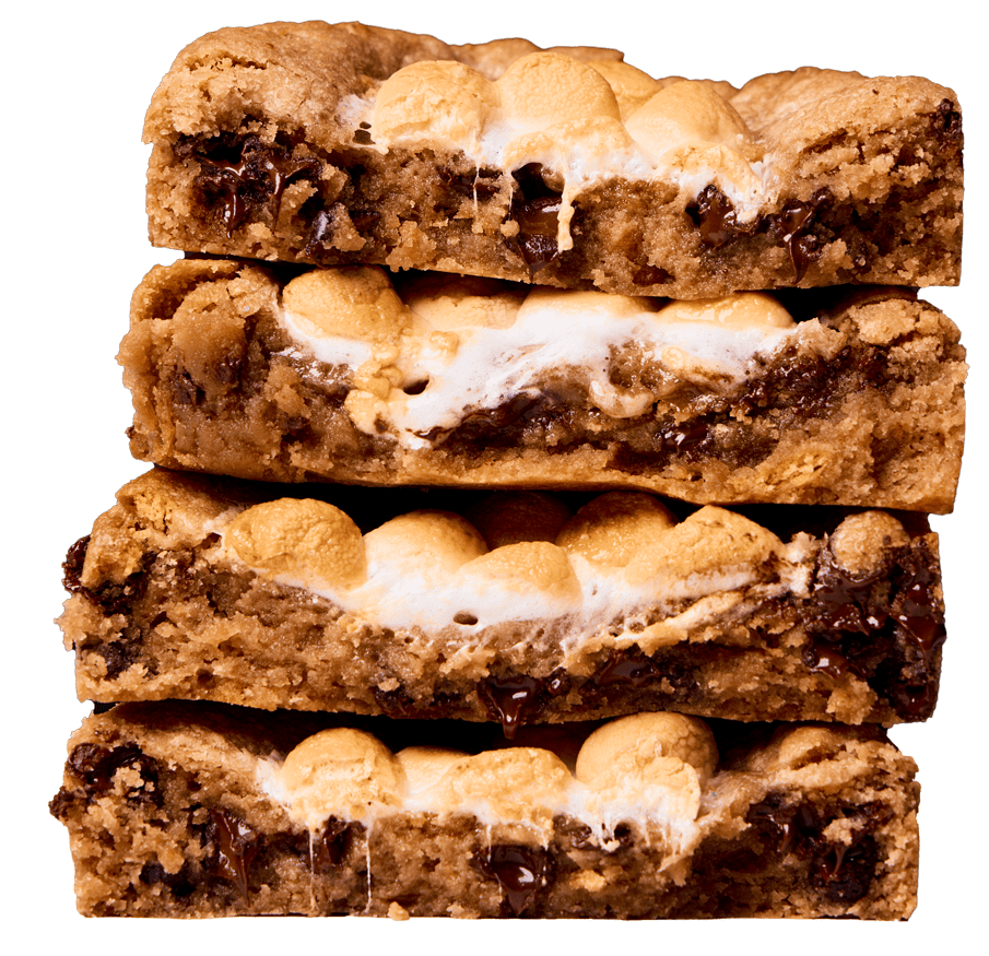 Cookie Plug Chocolate Marshmallow graham cracker Cookie Stack of four cookies