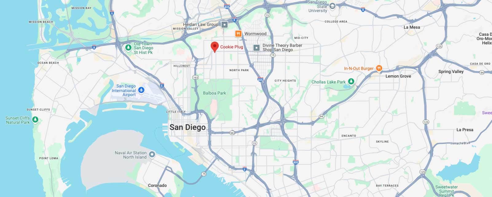 get google maps directions to university heights san diego cookie plug bakery