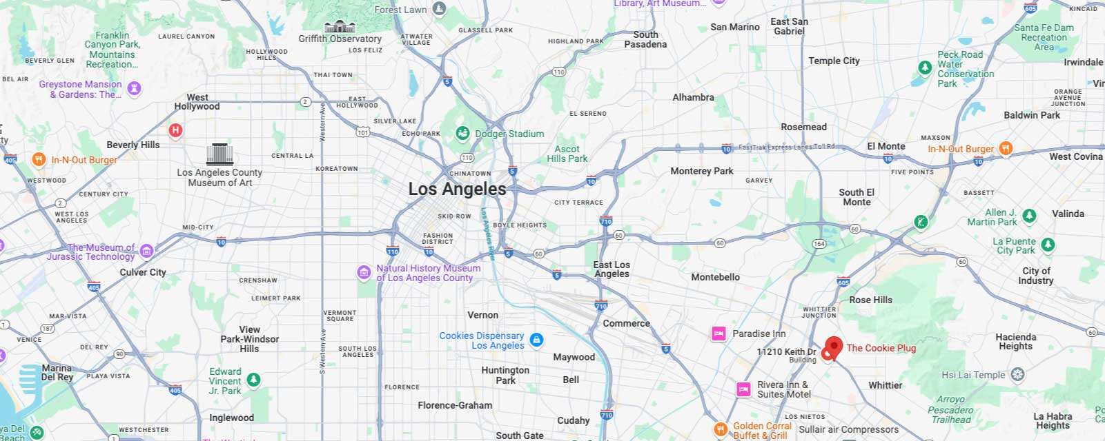 get google maps directions Whittier Cookie Plug in Los Angeles