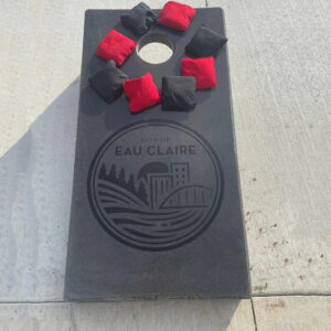 Plastic cornhole set
