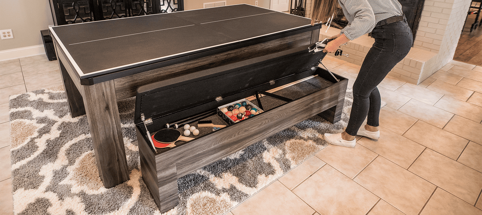 Hampton 3-in-1 Pool, Tennis, Dining Table – Product Image