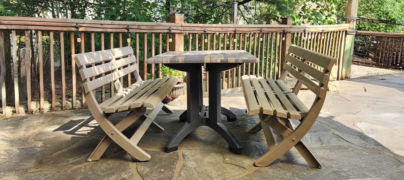Atlanta 48 x 32 Table – Shiplap with charcoal frame – front – product image