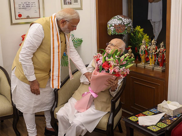 PM Modi meets L K Advani on 97th birthday, hails his contribution in ...