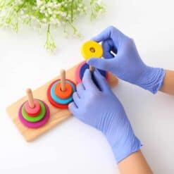 100pcs disposable latex rubber gloves household cleaning experiment catering gloves universal left and right hand color: Purple blue 100pcs|Purple blue 50pcs  New Arrivals 2020 Fight Coronavirus