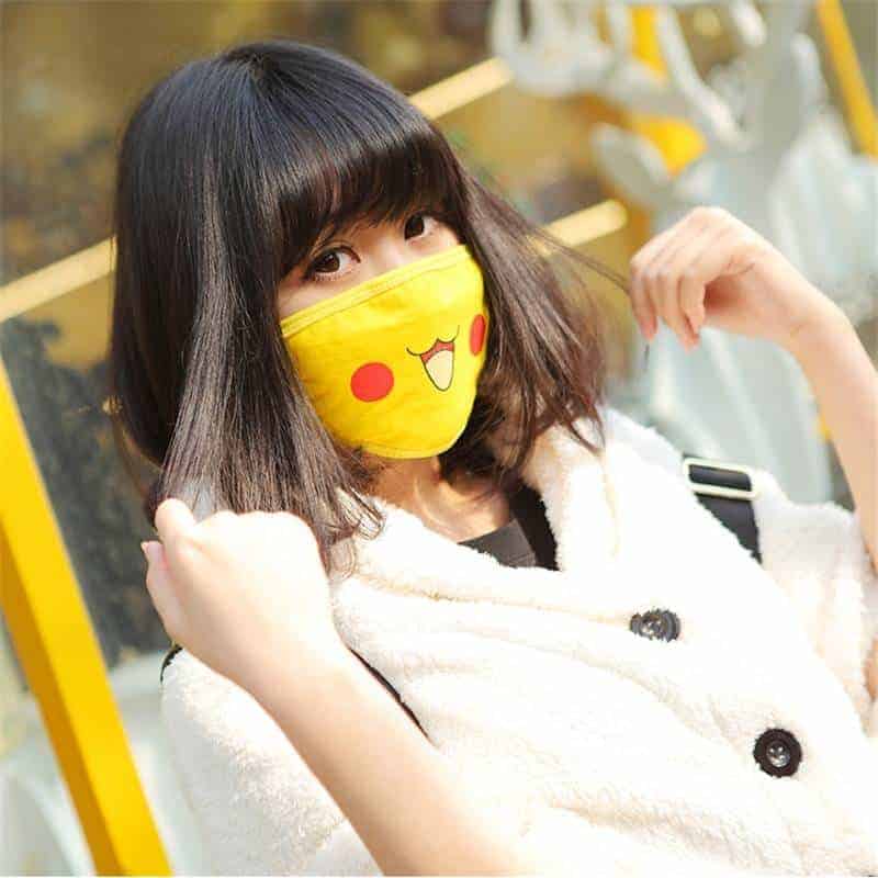 New Cartoon Pokemon Pocket Monster Pikachu Cosplay Masks Cotton Women Girls Smile Kawaii Sunscreen Outdoor Travel Sreet Mask DR. KILL PAIN : Want's Happy Kid's :)  New Arrivals 2020 Fight Coronavirus