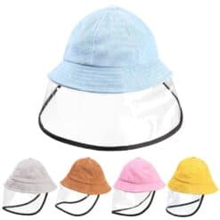 Multifunctional bucket Hat Kids anti-Dust Anti-spitting anti-fog Droplets Cover Full Face Fisherman Cap Children Protective Hat color: beige|black|black|Khaki|Pink|pink|Purple|Red|red|red|yellow|Gray with 2 Filters|Black|Blue|Yellow  New Arrivals 2020 Fight Coronavirus