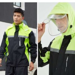 Rain Jacket with Face Shield + FREE Waterproof Pants color: 01|02|03|04|05|06|07|08|09|10|11|12  New Arrivals Coronavirus Protective Gear