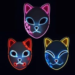 Anime Demon Slayer Kimetsu No Yaiba LED Mask Cosplay Props Sabito Kamado Tanjirou Makomo Halloween Party Light Masks For Adult color: LED 01|LED 02|LED 03|No LED 01|No LED 02|No LED 03  New Arrivals Uncategorized Face Masks