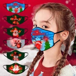 Light Up Christmas Face Masks For Kids