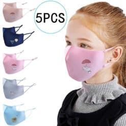 5pcs Cute Mask For Face Children Fabric Mask For Face Kids Mask Jettable Child Mouth Cap Print Mascarillas Ninos Masque Enfant color: 5PCS|5pcs|5pcs|5pcs|5pcs|5pcs  New Arrivals Protection Against COVID-19 Face Masks Best Back to School Face Masks For Kids Best Sellers