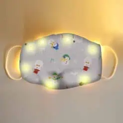 Christmas Lights Glowing Washable Face Mask Cartoons Covers Fashion Mouths Led Mouth Masks Halloween Cosplay Navidad Mascara color: A|B|C|D|G  Face Masks For Adults New Arrivals Protection Against COVID-19 Face Masks Best Sellers