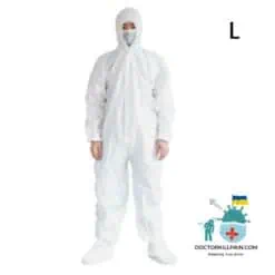 Full-Body Protective Suit color: White PP L|White PP XL|White PP XXL|White PP XXXL|White SMS L|White SMS XL|White SMS XXL|White SMS XXXL  New Arrivals Protection Against COVID-19 Protective Suits & Clothing Best Sellers