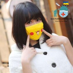 Pokémon Pikachu Face Mask Gender: Unisex  New Arrivals Protection Against COVID-19 Face Masks Face Masks For Adults Safest Face Masks For Kids Best Back to School Face Masks For Kids Best Sellers