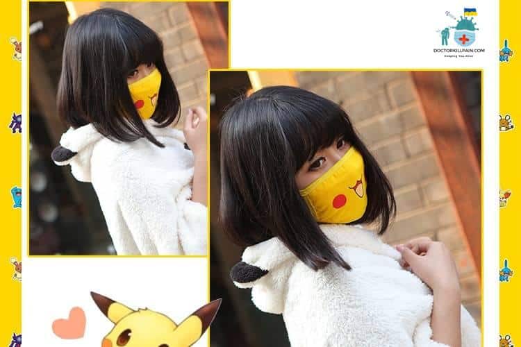 Pokémon Pikachu Face Mask Gender: Unisex  New Arrivals Protection Against COVID-19 Face Masks Face Masks For Adults Safest Face Masks For Kids Best Back to School Face Masks For Kids Best Sellers