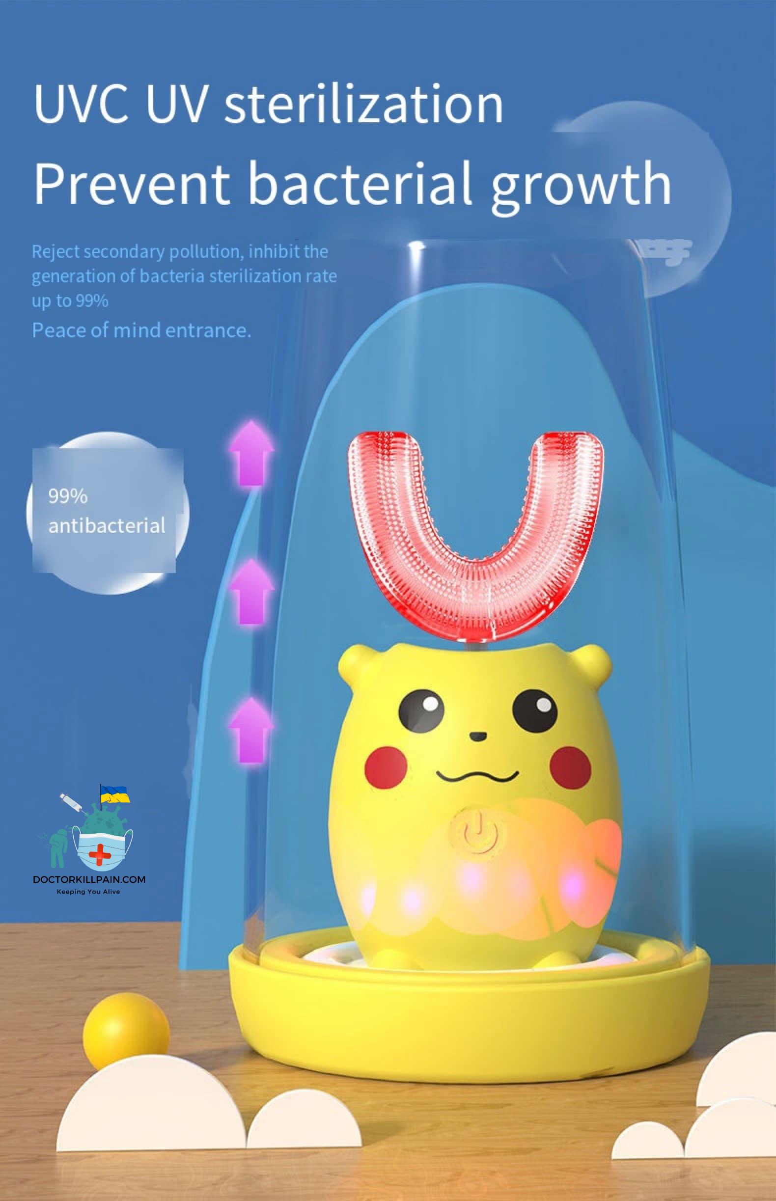 Sonic Children Electric Toothbrush Cartoon Pattern Toothbrush Soft Silicone Brush Head Fully Automatic Kids Electric Toothbrush