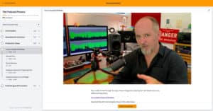 Podcast process course page