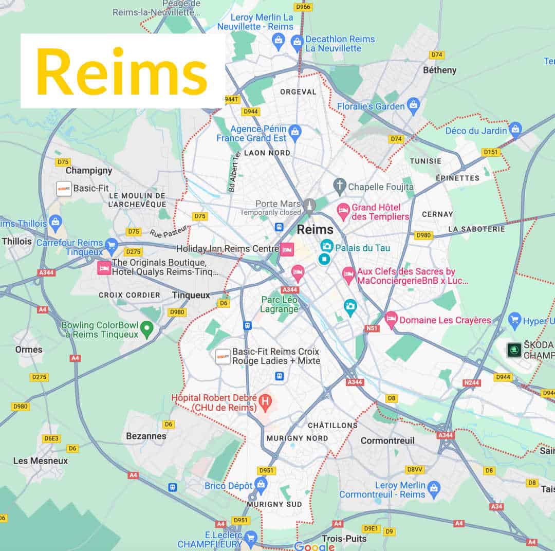 Reims Map Situation In The Territory Of Modern France 🇨🇵 In 1400