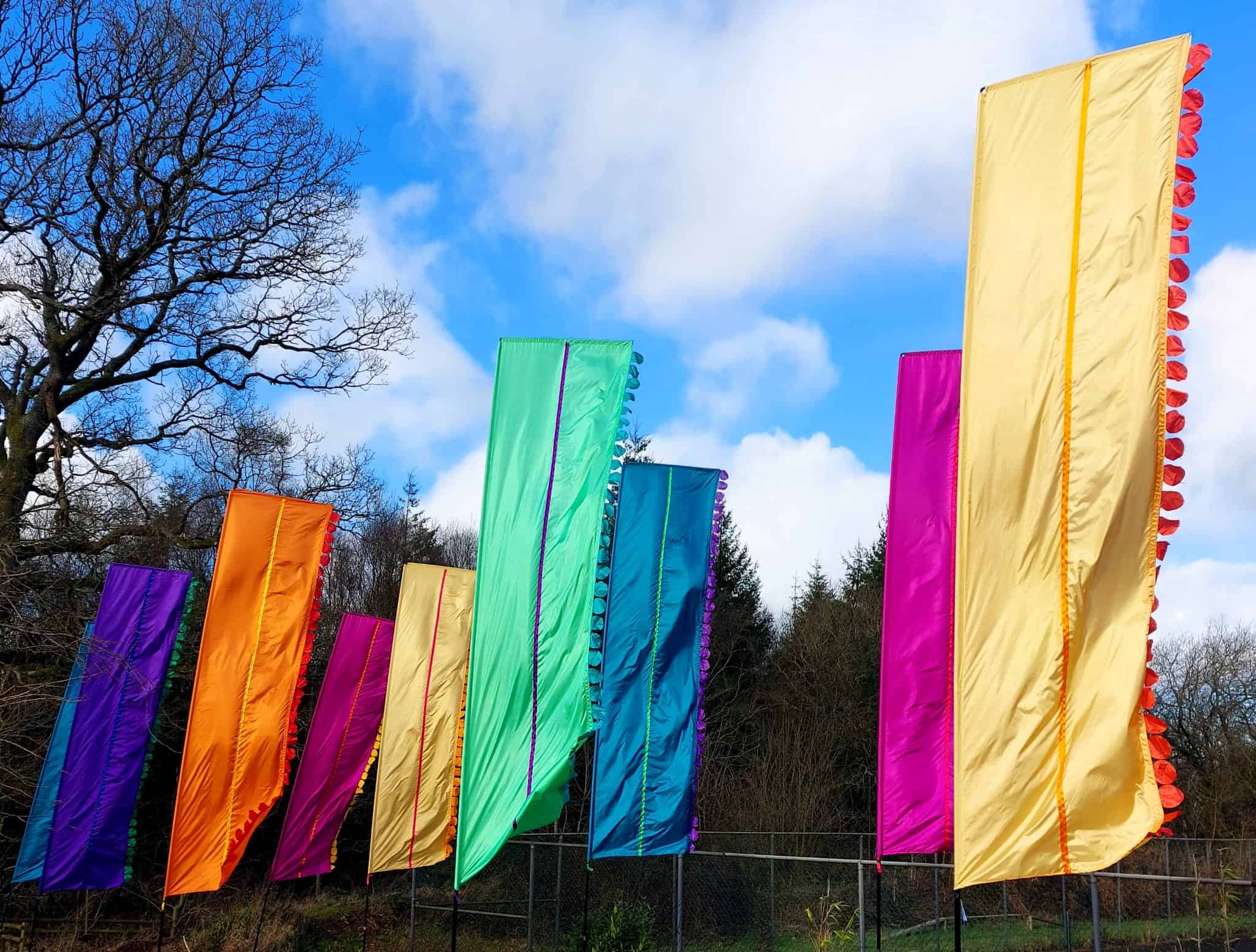 Festivalvlag Zomerse Strepen (3.35m)
