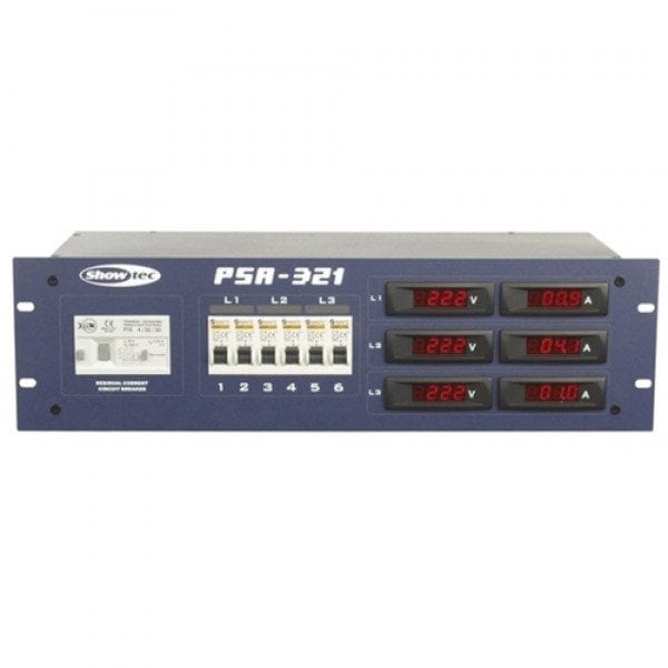 Showtec PSA-32A (CEE 380V 32A -> 6x Schuko + 1x 32A)